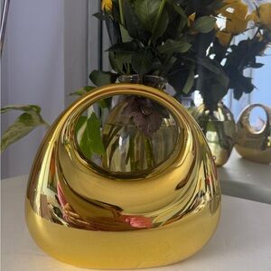 Neiman Marcus Gold Acrylic Handbag